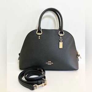 Coach Katy Crossbody Satchel Black With Gold Accents. Like New Condition.